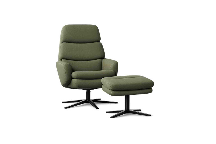 Fauteuil relaxation avec repose-pieds uni LIV