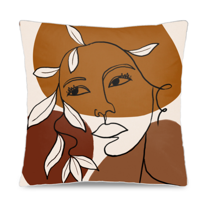 coussin déco Filaire Visage